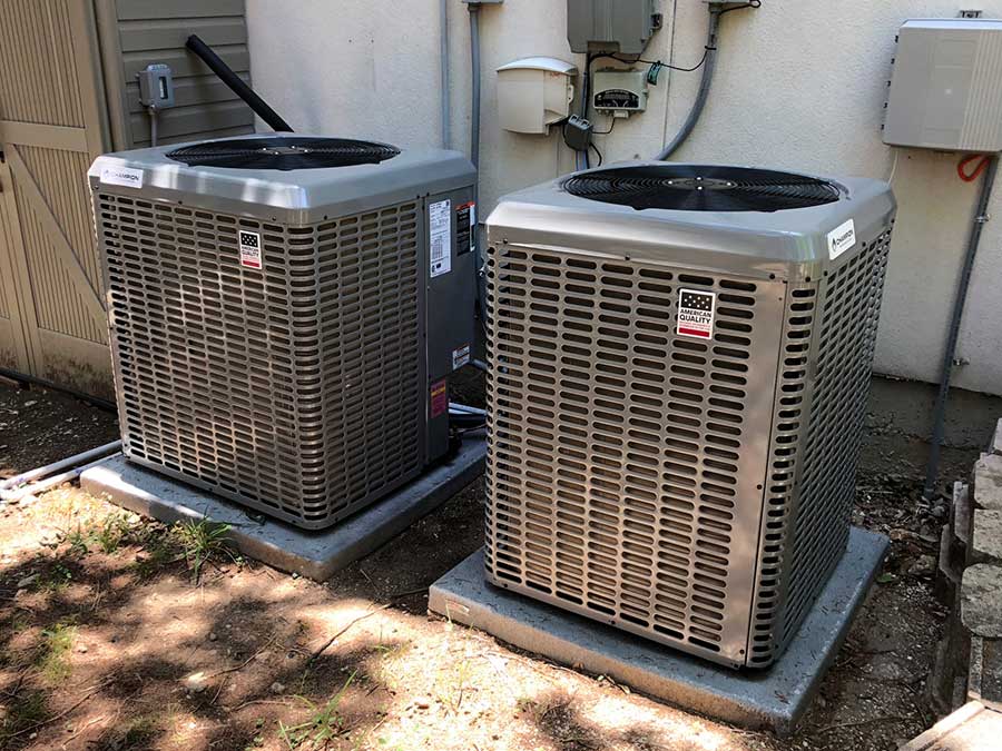 AC installation completed for a home in New Braunfels, TX